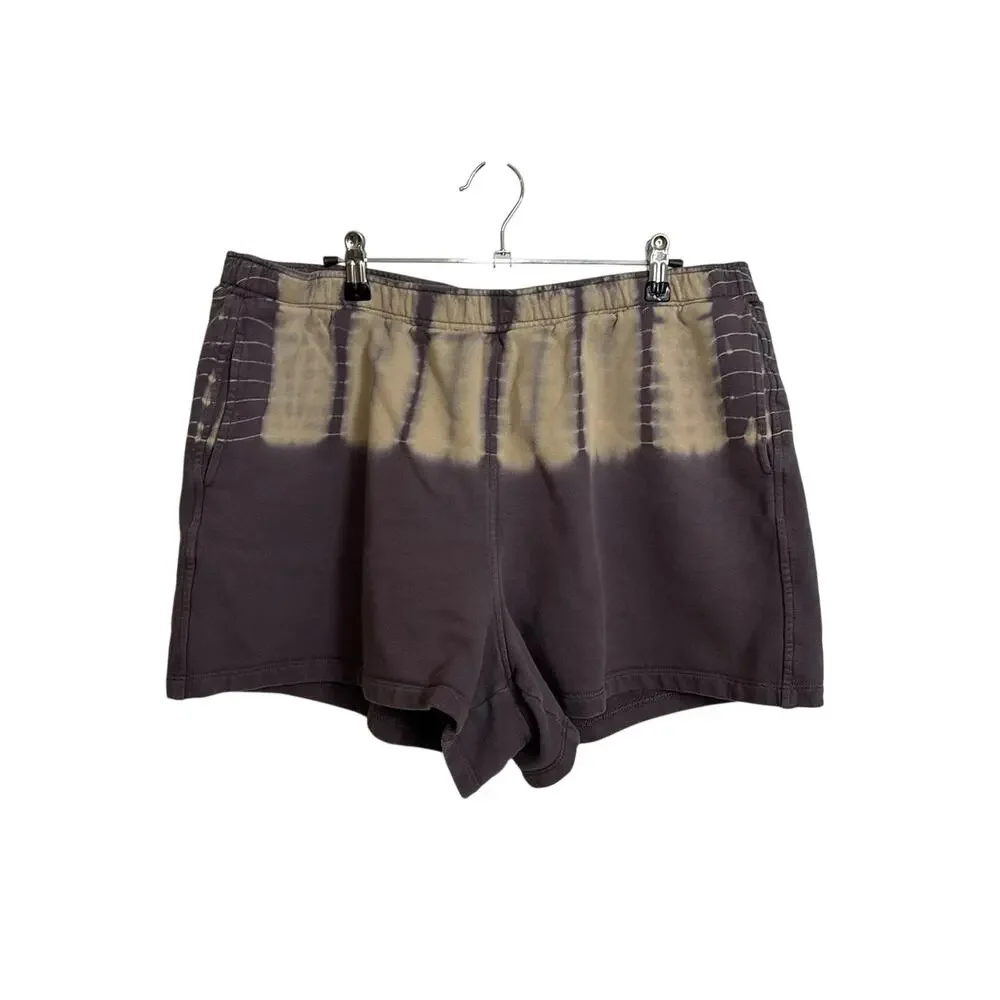 Madewell Shorts Womens XL Tie-Dye (Re)Sourced Cotton Sweat Coastal Granite Gray